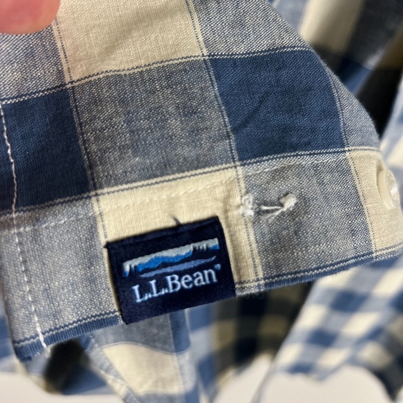 L.L.Bean Men's Blue Plaid Traditional Fit Dress Shirt Size XXL - Picture 3 of 13